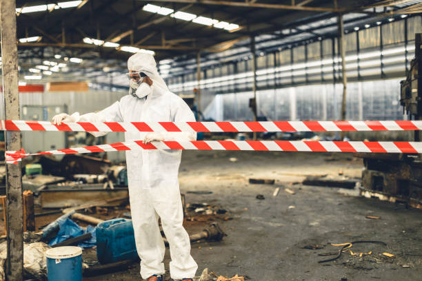 Professional Biohazard technician working in Hydes, MD